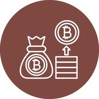 Bitcoin Line Multi Circle Icon vector