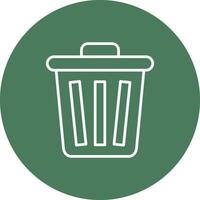 Trash Line Multi Circle Icon vector