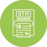 Atm Machine Line Multi Circle Icon vector