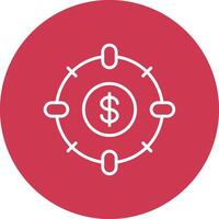 Target Line Multi Circle Icon vector