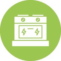 Oven Glyph Multi Circle Icon vector