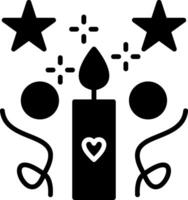 Candles Glyph Icon vector