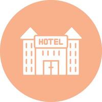 Hotel Glyph Multi Circle Icon vector