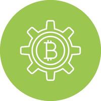 Bitcoin Management Line Multi Circle Icon vector