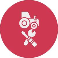 Machines Maintenance Glyph Multi Circle Icon vector