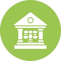 Court Glyph Multi Circle Icon vector
