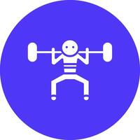 Workout Glyph Multi Circle Icon vector