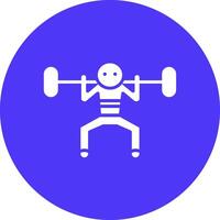 Workout Glyph Multi Circle Icon vector