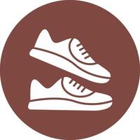 Jogger Glyph Multi Circle Icon vector