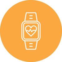 Heart Rate Monitor Line Multi Circle Icon vector