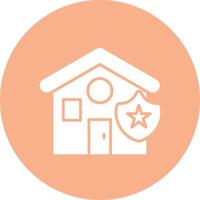 House Glyph Multi Circle Icon vector