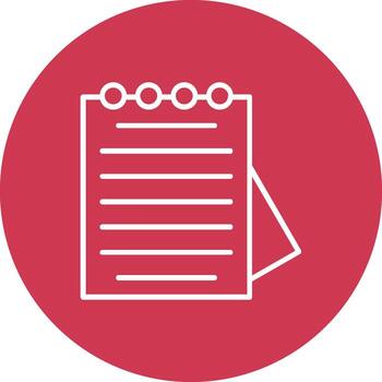 Notepad Line Multi Circle Icon vector
