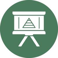 Pyramid Chart Glyph Multi Circle Icon vector