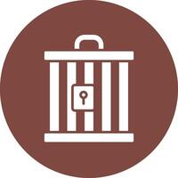 Cage Glyph Multi Circle Icon vector