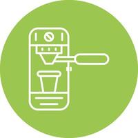 Coffee Machine Line Multi Circle Icon vector