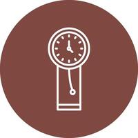 reloj línea multi circulo icono vector