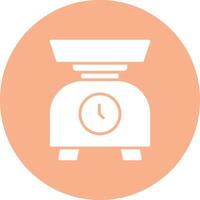 Kitchen Scale Glyph Multi Circle Icon vector