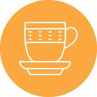 Cup Line Multi Circle Icon vector