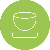 Bowl Line Multi Circle Icon vector