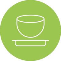 Bowl Line Multi Circle Icon vector