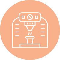 Coffee Machine Line Multi Circle Icon vector