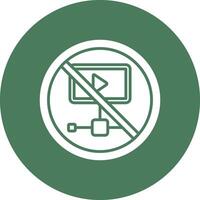 Prohibited Sign Glyph Multi Circle Icon vector