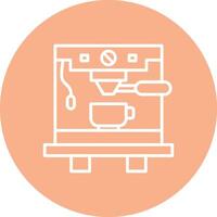 Coffee Machine Line Multi Circle Icon vector