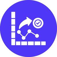 Chart Glyph Multi Circle Icon vector