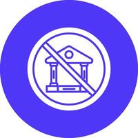 Prohibited Sign Glyph Multi Circle Icon vector