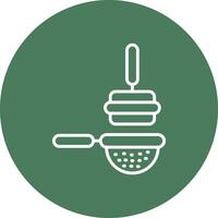 Tamping Line Multi Circle Icon vector