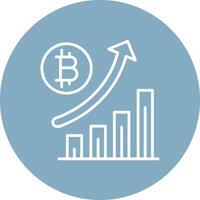 incrementar ventas línea multi circulo icono vector