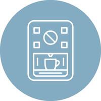 Coffee Machine Line Multi Circle Icon vector