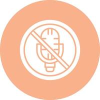 No Microphone Glyph Multi Circle Icon vector