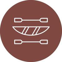 Kayak Line Multi Circle Icon vector