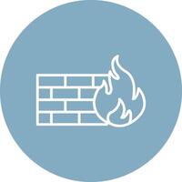 Firewall Line Multi Circle Icon vector