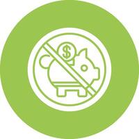 Prohibited Sign Glyph Multi Circle Icon vector