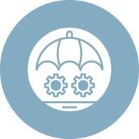 Risk Management Glyph Multi Circle Icon vector