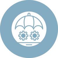 Risk Management Glyph Multi Circle Icon vector