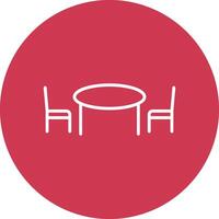 Kitchen Table Line Multi Circle Icon vector