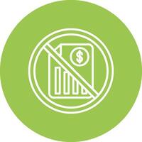 Prohibited Sign Line Multi Circle Icon vector