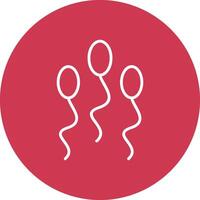 Sperm Line Multi Circle Icon vector