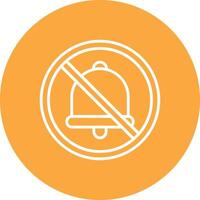 Prohibited Sign Line Multi Circle Icon vector