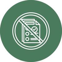 Prohibited Sign Line Multi Circle Icon vector