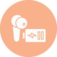 Earbud Glyph Multi Circle Icon vector