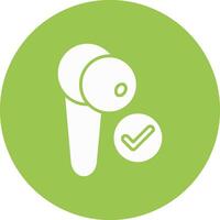 Earbud Glyph Multi Circle Icon vector