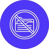 Prohibited Sign Line Multi Circle Icon vector