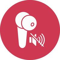 Earbud Glyph Multi Circle Icon vector