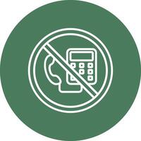 Prohibited Sign Line Multi Circle Icon vector