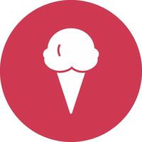 Ice Cream Glyph Multi Circle Icon vector