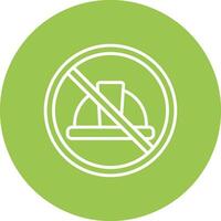 Prohibited Sign Line Multi Circle Icon vector